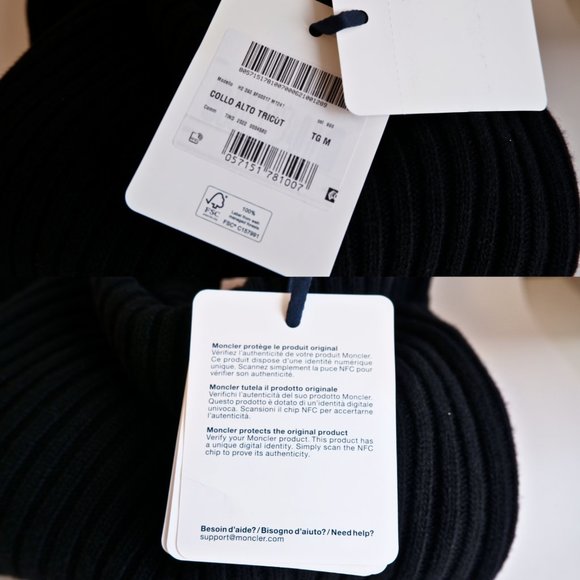 NEW Moncler Black Ribbed-Knit Wool Turtleneck Sweater | Jumper Pullover Knit - Picture 9 of 13